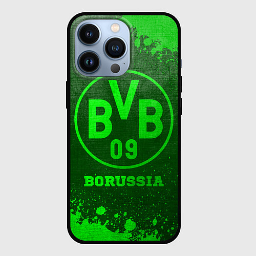 Чехол iPhone 13 Pro Borussia - green gradient / 3D-Черный – фото 1