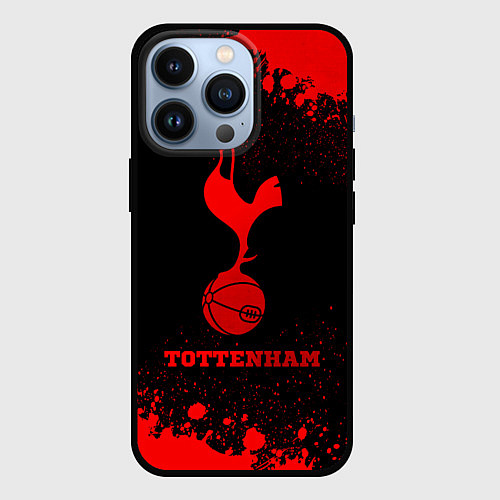 Чехол iPhone 13 Pro Tottenham - red gradient / 3D-Черный – фото 1