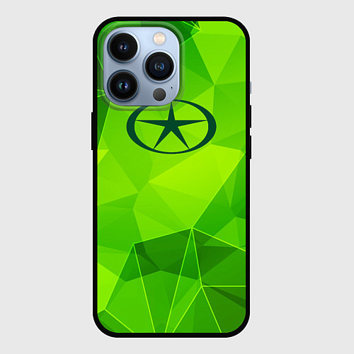 Чехол iPhone 13 Pro JAC green poly / 3D-Черный – фото 1