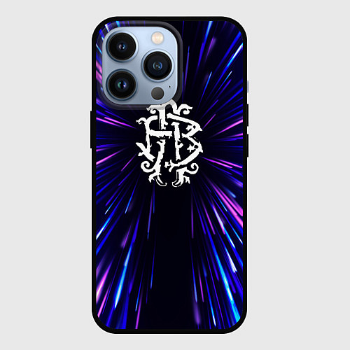 Чехол iPhone 13 Pro Nickelback neon energy / 3D-Черный – фото 1