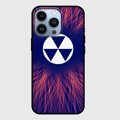 Чехол iPhone 13 Pro Fallout red energy / 3D-Черный – фото 1