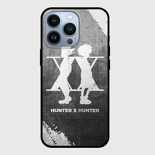 Чехол iPhone 13 Pro Hunter x Hunter - grey gradient / 3D-Черный – фото 1