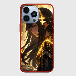 Чехол iPhone 13 Pro Грустная девушка воин