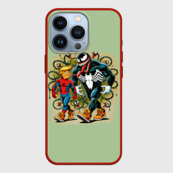 Чехол iPhone 13 Pro Venom and Spider-Trump - meme