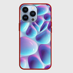 Чехол для iPhone 13 Pro Впадины из сот - текстура, цвет: 3D-красный