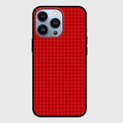 Чехол для iPhone 13 Pro Сочный красный паттерн полосы клетка, цвет: 3D-черный