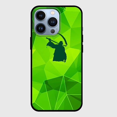 Чехол iPhone 13 Pro Children of Bodom green poly / 3D-Черный – фото 1