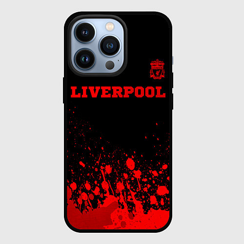 Чехол iPhone 13 Pro Liverpool - red gradient посередине / 3D-Черный – фото 1