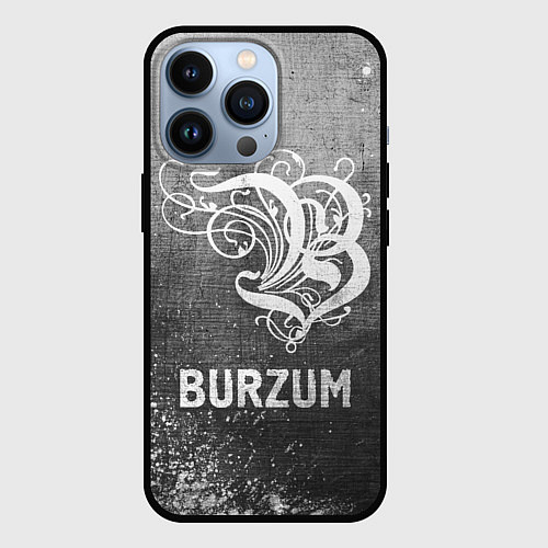 Чехол iPhone 13 Pro Burzum - grey gradient / 3D-Черный – фото 1