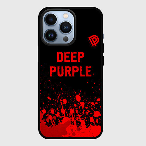 Чехол iPhone 13 Pro Deep Purple - red gradient посередине / 3D-Черный – фото 1