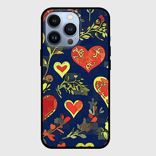Чехол iPhone 13 Pro Дела сердечные / 3D-Черный – фото 1