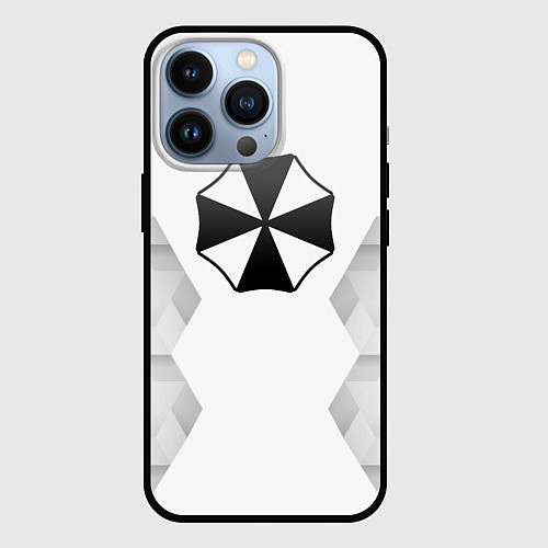 Чехол iPhone 13 Pro Resident Evil white poly / 3D-Черный – фото 1