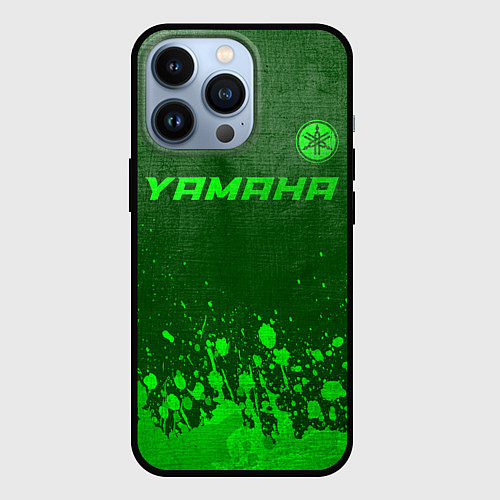 Чехол iPhone 13 Pro Yamaha - green gradient посередине / 3D-Черный – фото 1