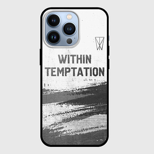 Чехол iPhone 13 Pro Within Temptation - white gradient посередине / 3D-Черный – фото 1