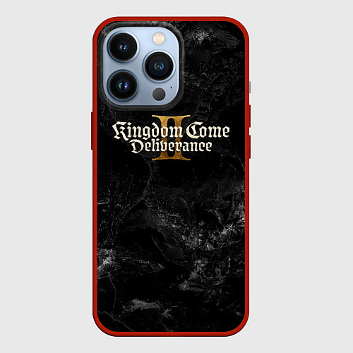 Чехол iPhone 13 Pro Kingdom Come Deliverance 2 dark logo / 3D-Красный – фото 1