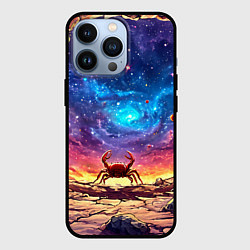 Чехол iPhone 13 Pro Краб смотрит в космос