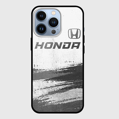 Чехол iPhone 13 Pro Honda - white gradient посередине / 3D-Черный – фото 1