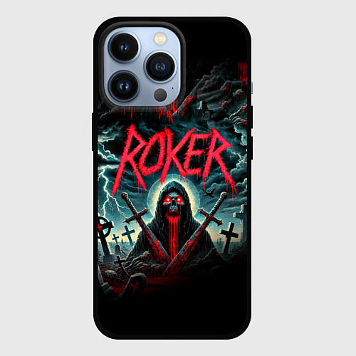 Чехол iPhone 13 Pro Roker - blood in the ground / 3D-Черный – фото 1