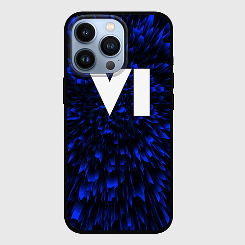 Чехол iPhone 13 Pro GTA 6 blue energy / 3D-Черный – фото 1