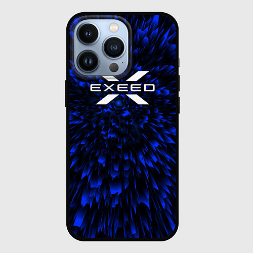 Чехол iPhone 13 Pro Exeed blue energy / 3D-Черный – фото 1