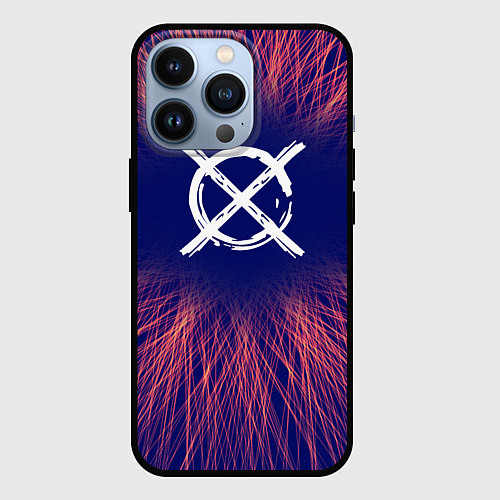 Чехол iPhone 13 Pro CreepyPasta red energy / 3D-Черный – фото 1