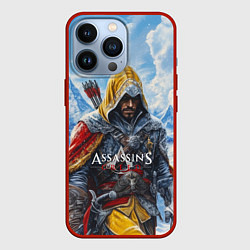 Чехол для iPhone 13 Pro Assassins Creed охотник, цвет: 3D-красный