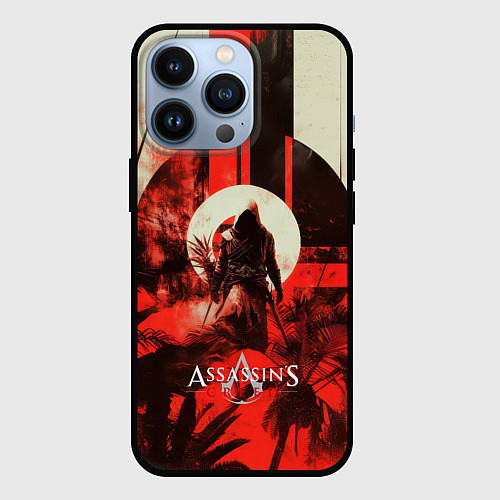 Чехол iPhone 13 Pro Assassins Creed ninja / 3D-Черный – фото 1