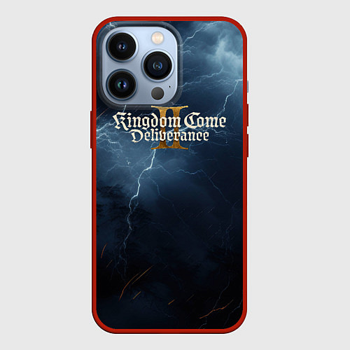 Чехол iPhone 13 Pro Kingdom Come Deliverance 2 blue sky / 3D-Красный – фото 1