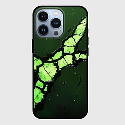 Чехол для iPhone 13 Pro Объемный разлом плиты, цвет: 3D-черный