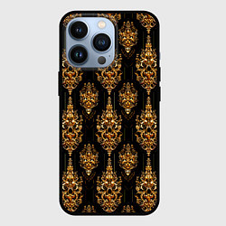 Чехол для iPhone 13 Pro Тайский золотой орнамент, цвет: 3D-черный