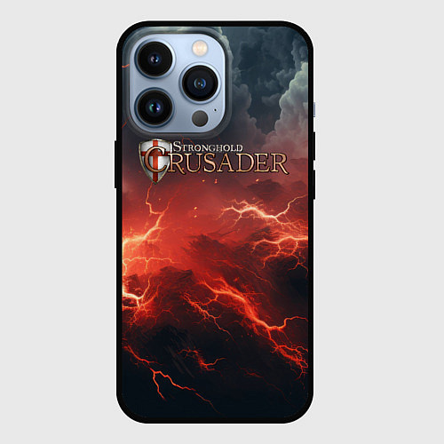 Чехол iPhone 13 Pro Stronghold сrusader молния крестоносца / 3D-Черный – фото 1