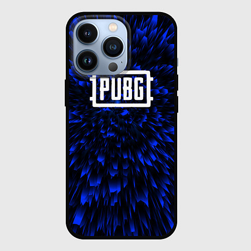 Чехол iPhone 13 Pro PUBG blue energy / 3D-Черный – фото 1