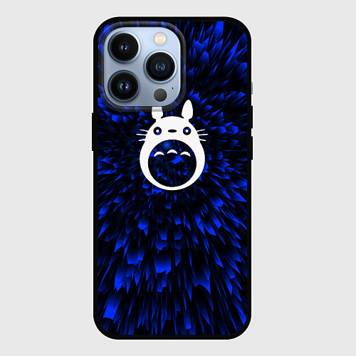 Чехол iPhone 13 Pro Totoro blue energy / 3D-Черный – фото 1