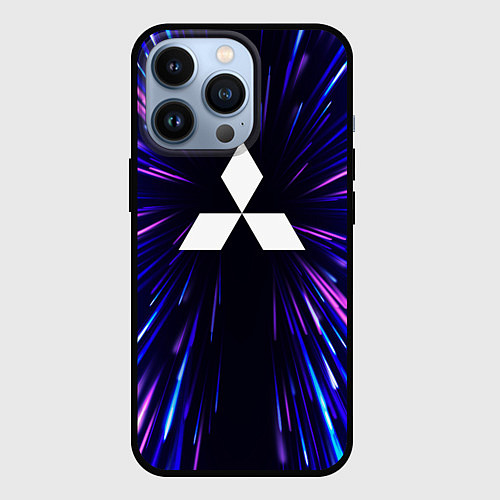 Чехол iPhone 13 Pro Mitsubishi neon energy / 3D-Черный – фото 1