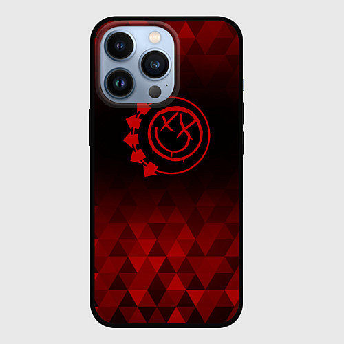 Чехол iPhone 13 Pro Blink 182 red poly / 3D-Черный – фото 1