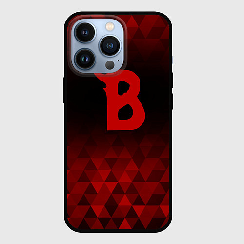 Чехол iPhone 13 Pro Beastars red poly / 3D-Черный – фото 1