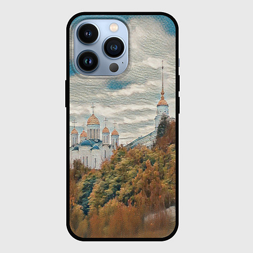 Чехол iPhone 13 Pro Храм на горе / 3D-Черный – фото 1