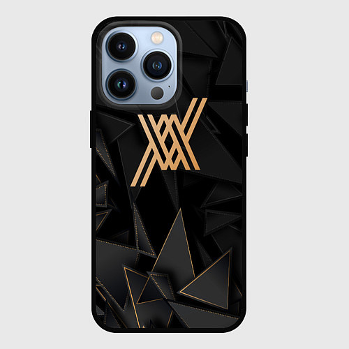 Чехол iPhone 13 Pro Darling in the FranXX golden poly / 3D-Черный – фото 1