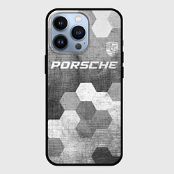 Чехол iPhone 13 Pro Porsche - grey gradient посередине