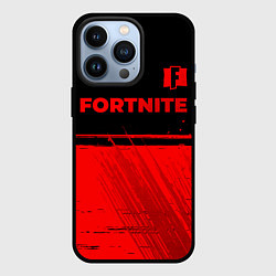 Чехол для iPhone 13 Pro Fortnite - red gradient посередине, цвет: 3D-черный