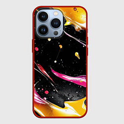 Чехол iPhone 13 Pro Мазки краски на черном