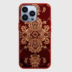 Чехол для iPhone 13 Pro Классический бордовый узор, цвет: 3D-красный