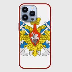 Чехол для iPhone 13 Pro Военно-морской флот: орёл, цвет: 3D-красный
