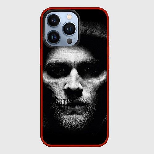 Чехол iPhone 13 Pro Sons Of Anarchy - Jax skull / 3D-Красный – фото 1