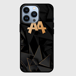 Чехол для iPhone 13 Pro Asking Alexandria golden poly, цвет: 3D-черный