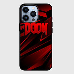 Чехол для iPhone 13 Pro Doom - красная абстракция, цвет: 3D-черный