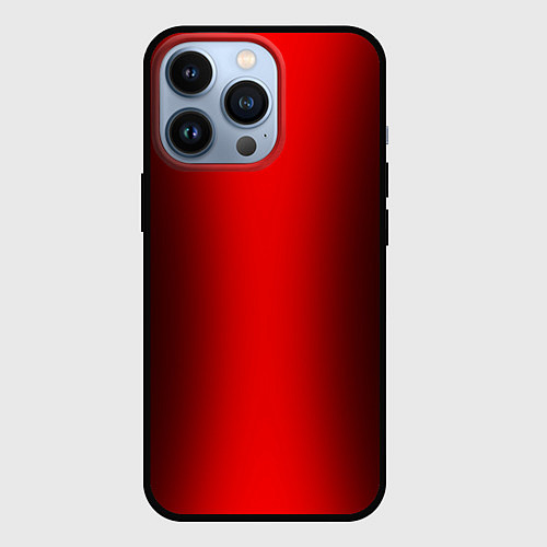 Чехол iPhone 13 Pro Чёрно-красный градиент по центру / 3D-Черный – фото 1