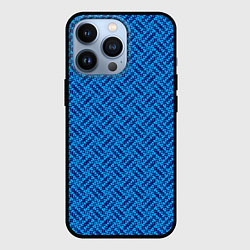 Чехол iPhone 13 Pro Сине-голубой текстурированный