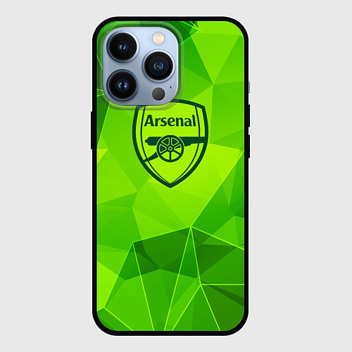 Чехол iPhone 13 Pro Arsenal green poly / 3D-Черный – фото 1