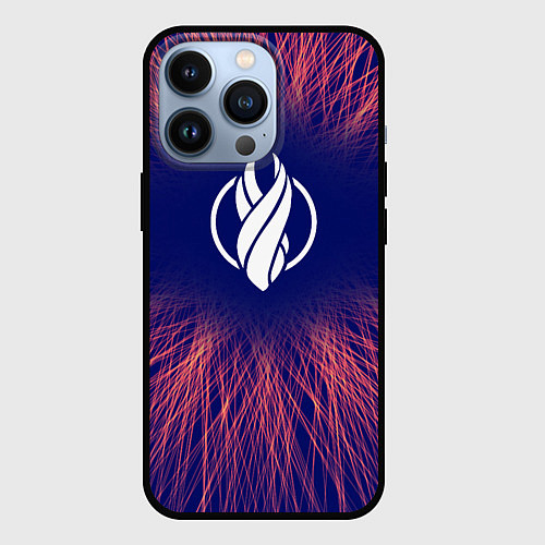 Чехол iPhone 13 Pro Dead Space red energy / 3D-Черный – фото 1